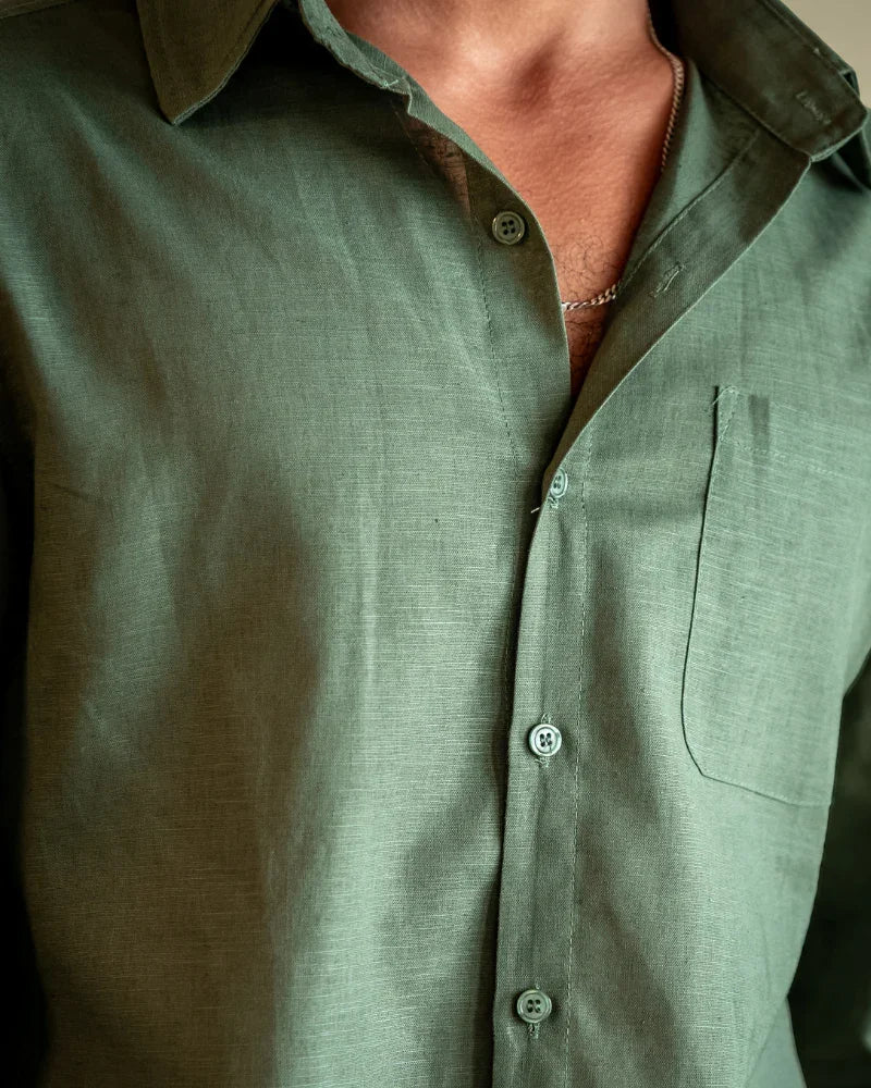 Camisa Elegante Pretoria en Lino 100%- Jamd