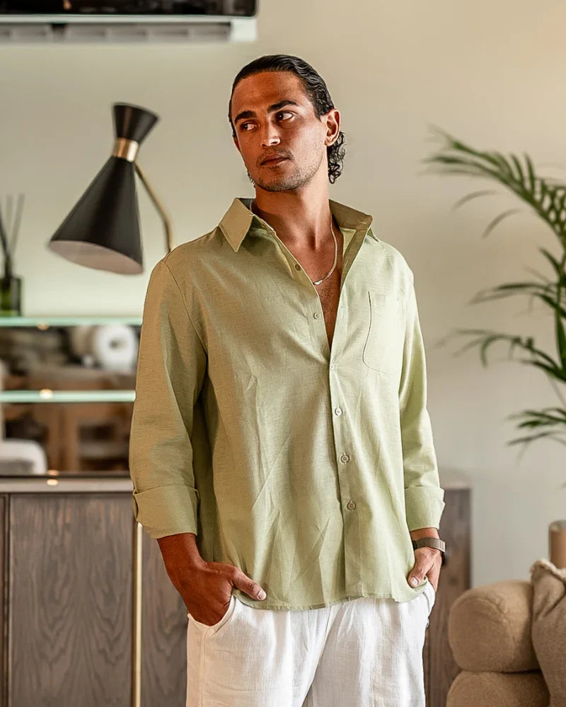 Camisa Elegante Pretoria en Lino 100%- Jamd