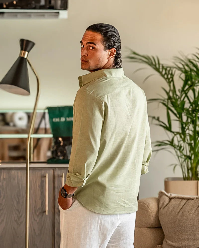 Camisa Elegante Pretoria en Lino 100%- Jamd